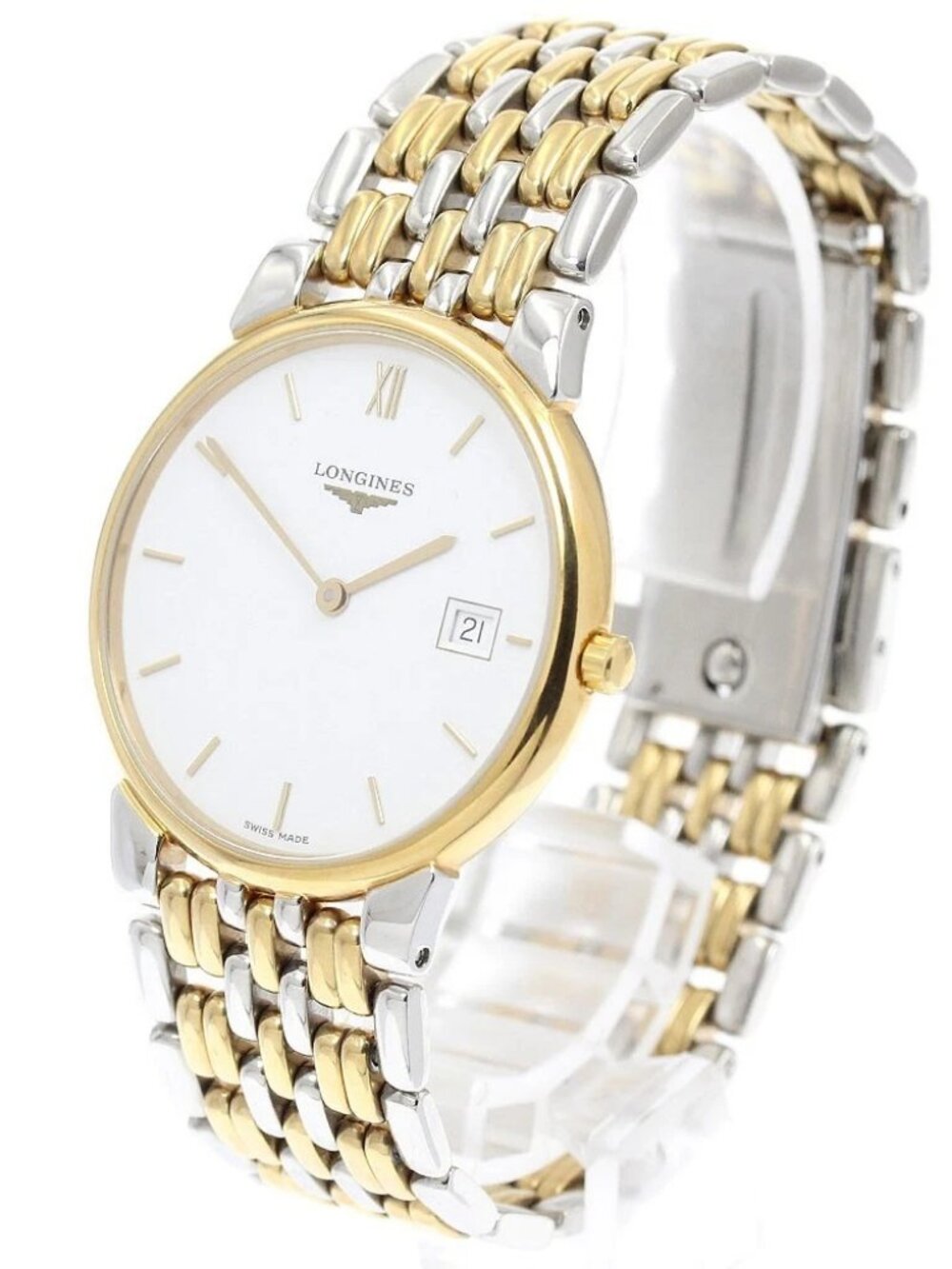 LONGINES Grand classic L5.632.3 Date white Dial Quartz Men's Watch_967290